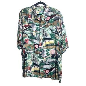 Vintaqe Reyn Spooner Hawaiian Shirt UGA‎ Football GA Bulldogs XL MINT COND